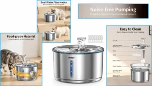 NPET Stainless Steel Fountain- Best for Multi-Pet Homes