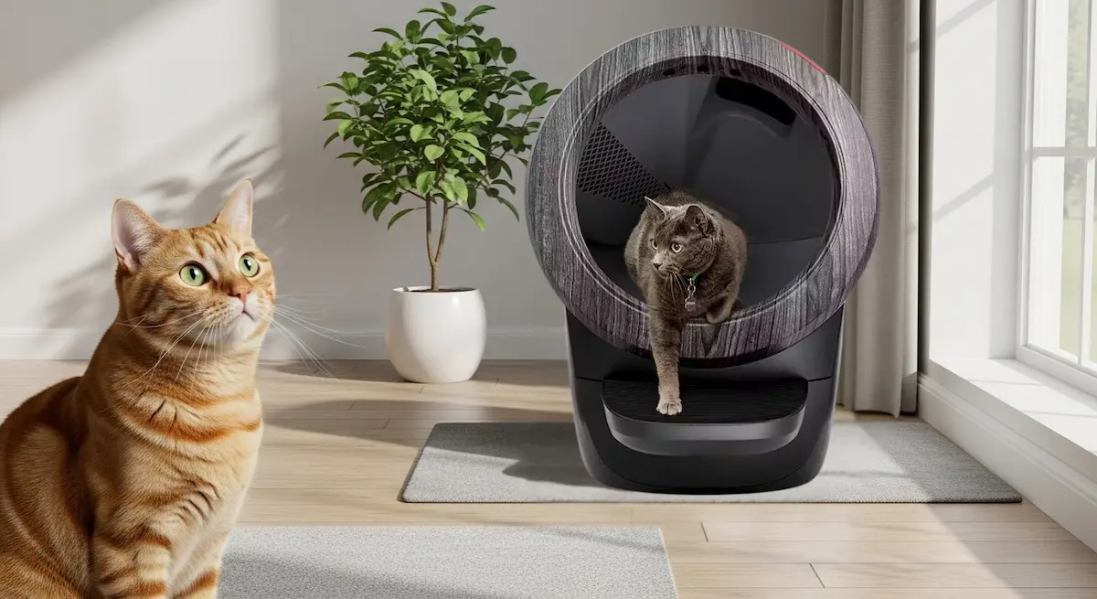 Smart Pet Tech litter box with automatic cleaning and odor control system