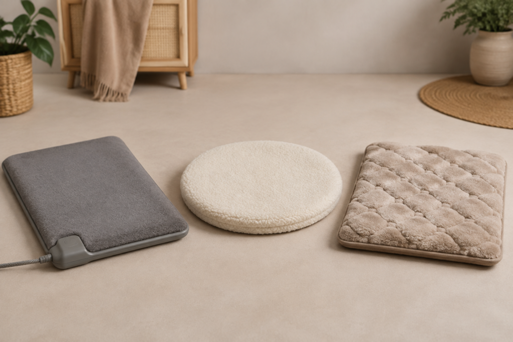Electric, microwave-heated, and self-warming pet pads compared
