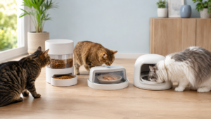 Best automatic cat feeders for multiple cats in a home feeding area