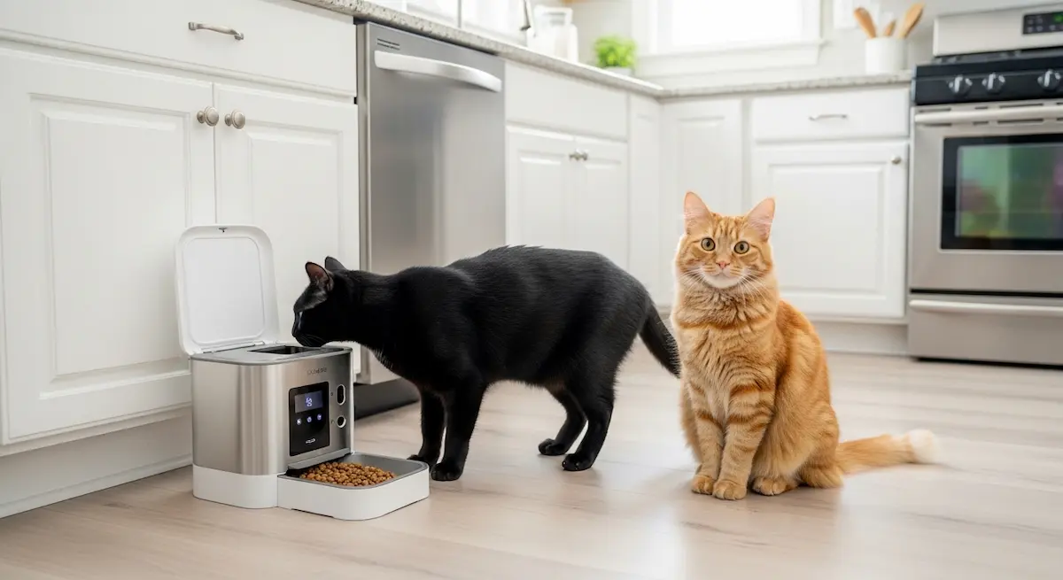 Best automatic cat feeder for multiple cats food stealing